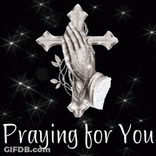 Praying For You Shimmering Praying Hands GIF