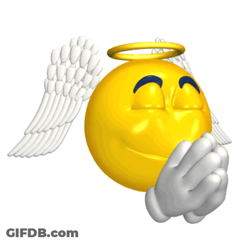 Praying Hands Angel Emoji Prayers GIF