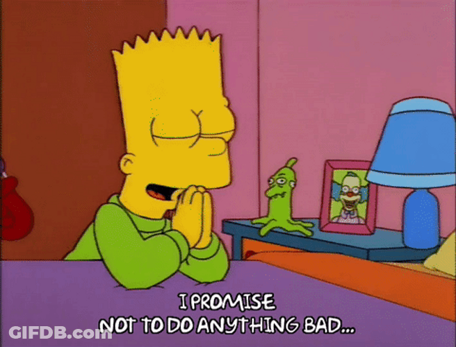 Praying Hands Bart Simpson The Simpsons Prayer GIF