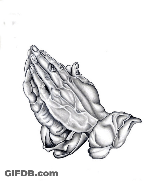Praying Hands Black And White Hands GIF