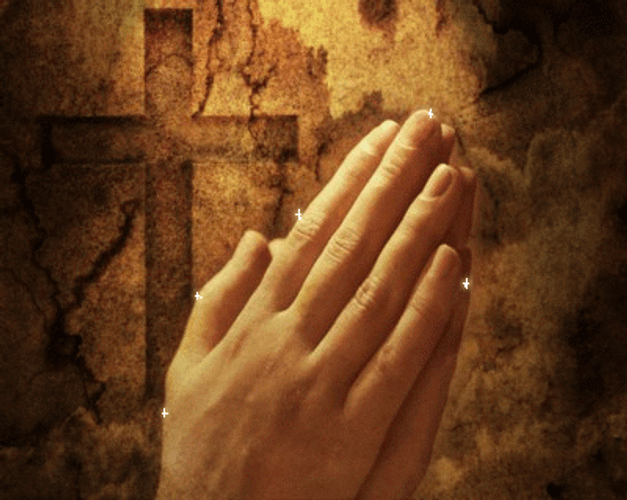 Praying Hands Glitter Sparkly Animation GIF