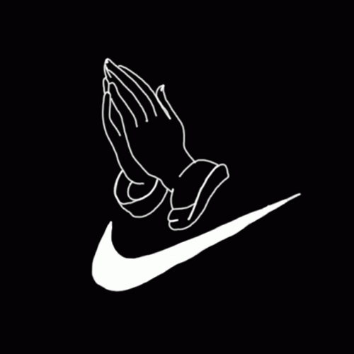 Praying Hands Nike Swoosh Symbol GIF