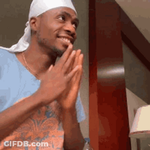 Praying Hands Smiling Guy Bowing GIF