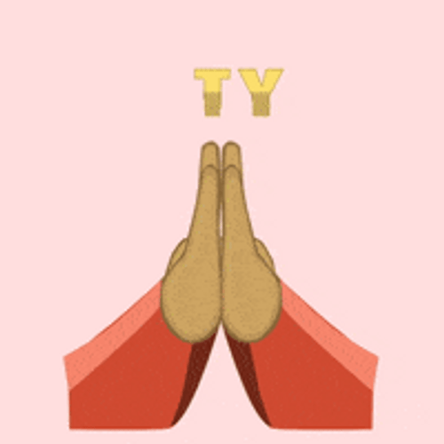 Praying Hands Thank You Grateful Emoji GIF