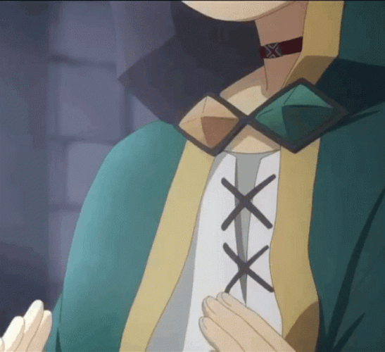 Praying Kazuma Satou GIF