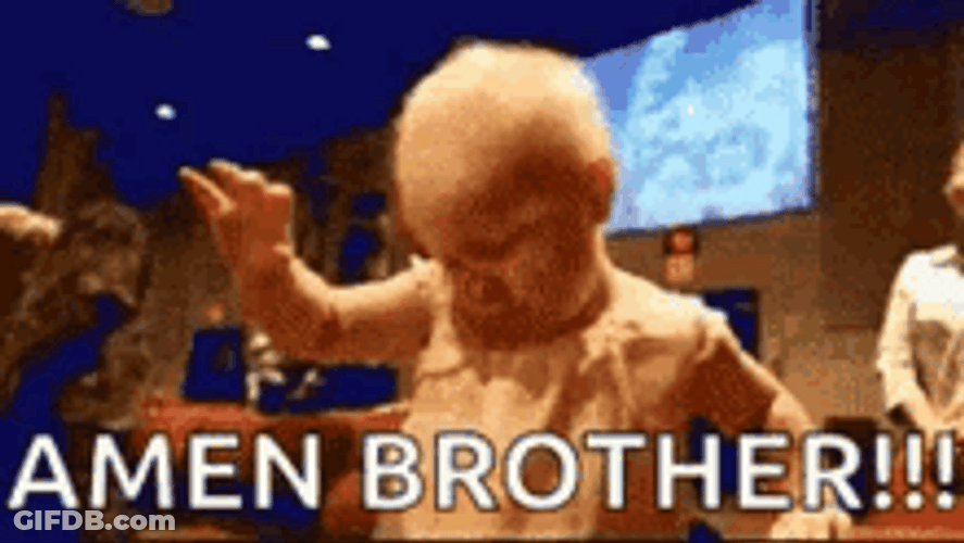 Preach Cute Baby Hand Raised Amen Brother GIF