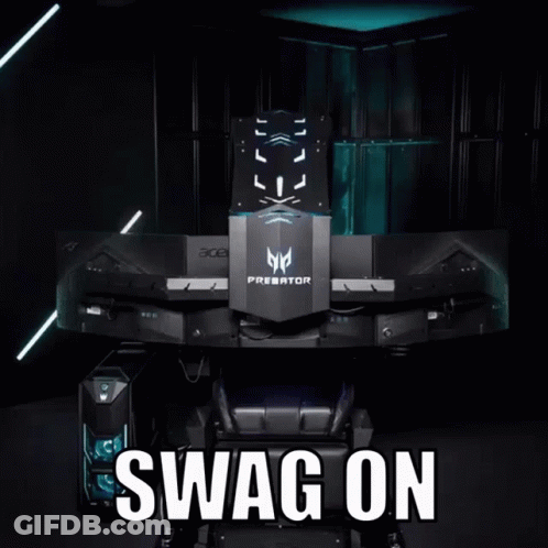 Predator Gaming Chair With Swag GIF