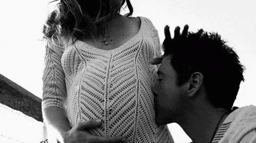 Pregnancy Father Kiss Robert Downey Jr. GIF