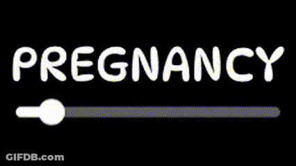 Pregnancy Text On Black Background GIF