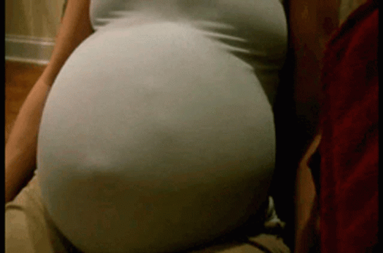 Pregnant Baby Moving GIF