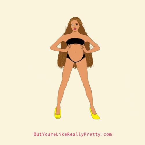 Pregnant Girl Cartoon Death Drop GIF