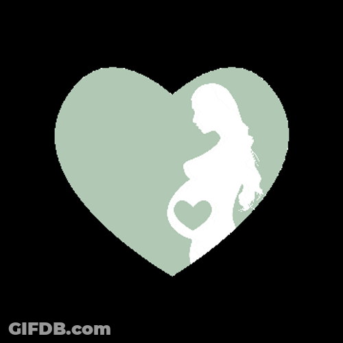 Pregnant Icon Glowing Heart GIF