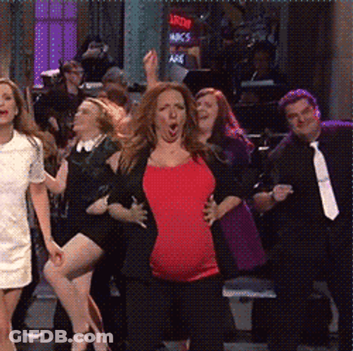 Pregnant Maya Rudolph Dancing SNL GIF