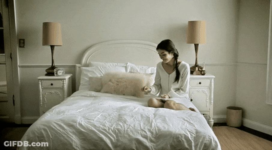 Pregnant Test Kit In Bed GIF