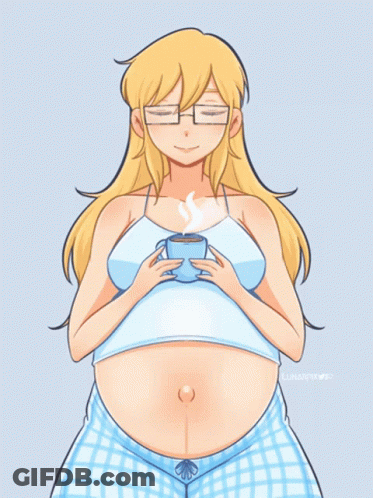 Pregnant Woman Holding Tea GIF