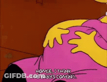 Pregnant Woman Saying Homie Baby's Coming GIF
