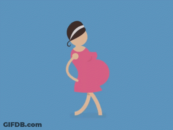 Pregnant Woman Walking GIF