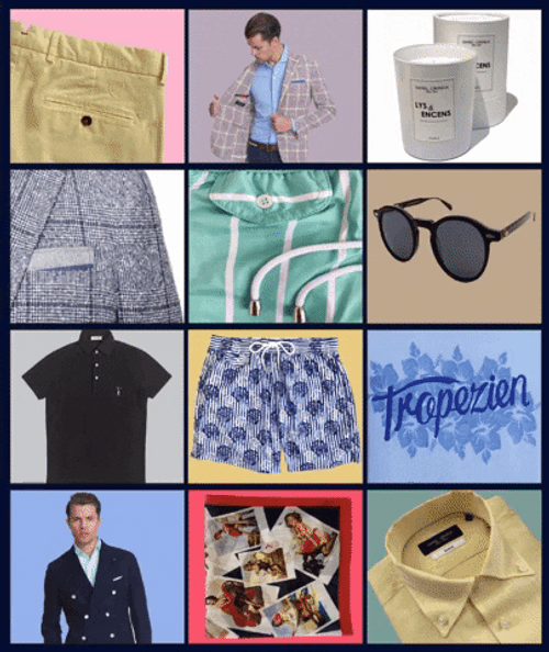 Preppy Men Outfit Collage GIF