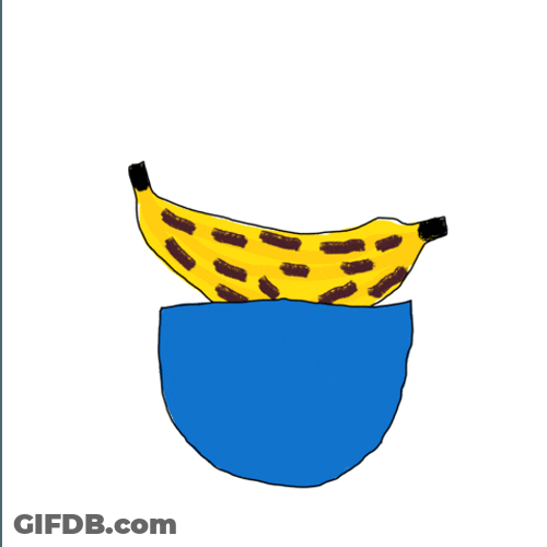 Preppy Smiley Face Banana GIF