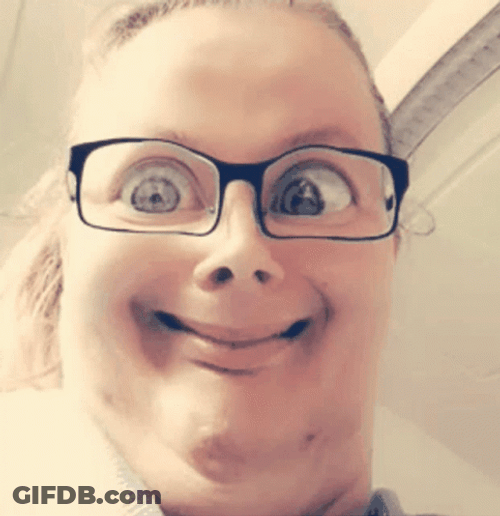 Preppy Smiley Face Goofy Eyeglasses GIF