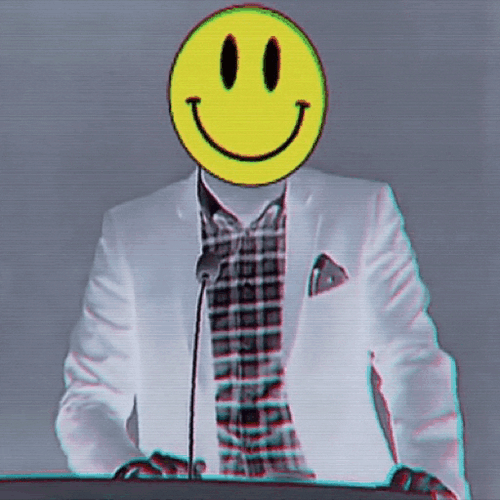 Preppy Smiley Face Monochrome Aesthetic GIF