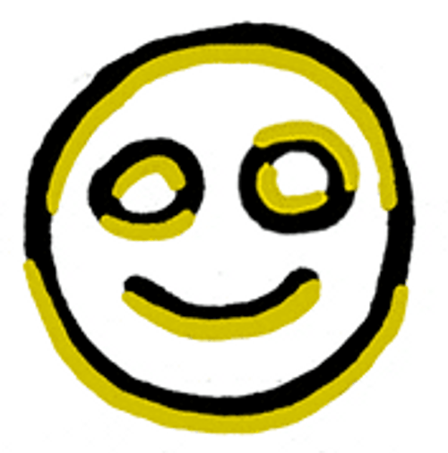 Preppy Smiley Face Yellow GIF