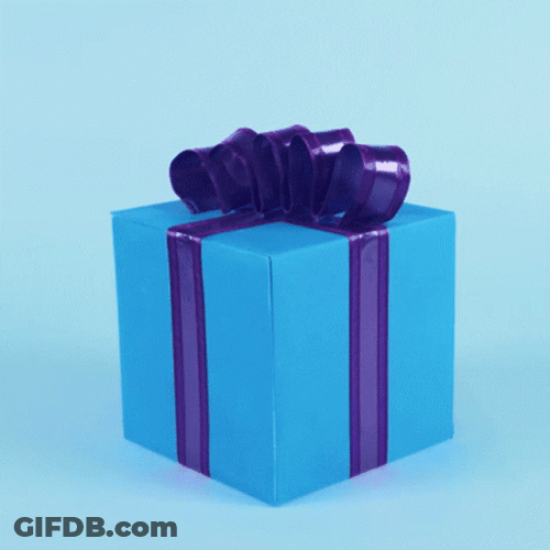 Present Box Heart Reveal GIF