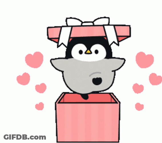 Present Little Penguin Sneaking GIF