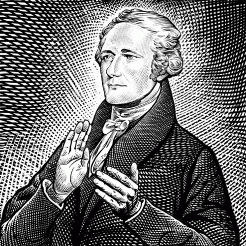 President Alexander Hamilton Applauding Animation GIF