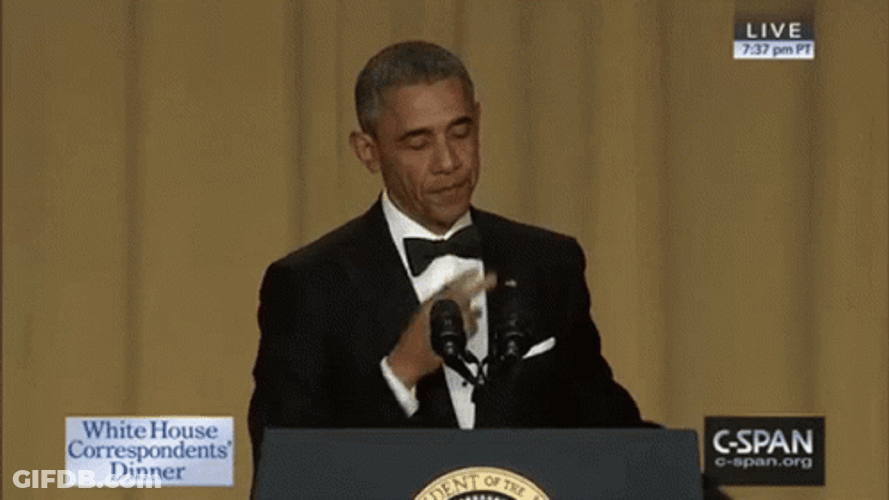 President Barrack Obama Mic Drop Wave GIF