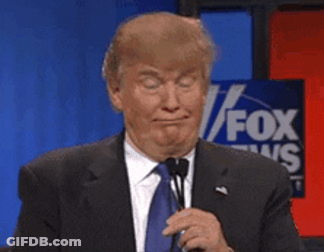 President Donald Trump Wrong Blinking Eyes Reaction GIF