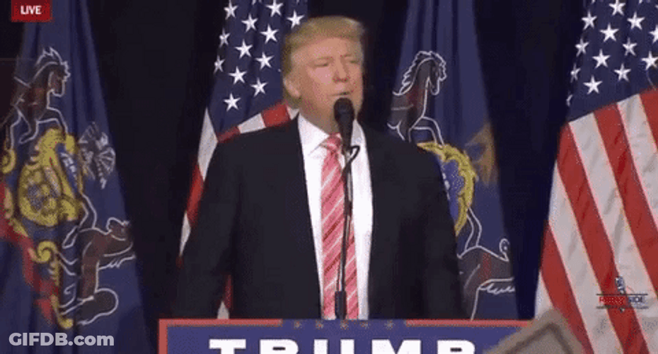 President Donald Trump Wrong Dancing During Speech GIF