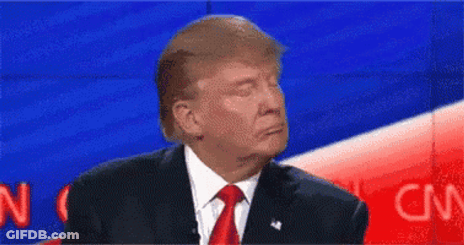 President Donald Trump Wrong Hand Sign GIF
