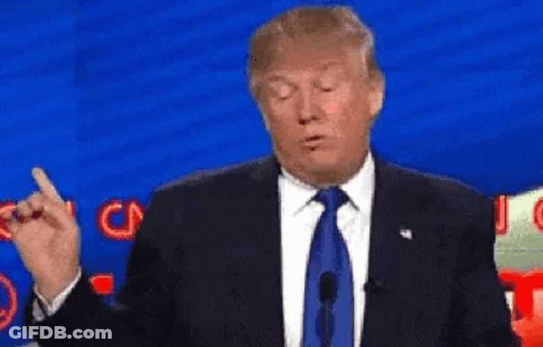 President Donald Trump Wrong Pointing Hand Sign GIF