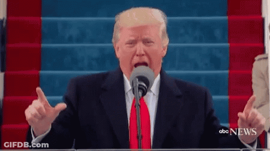 President Donald Trump Wrong Pointing Two Fingers Up GIF