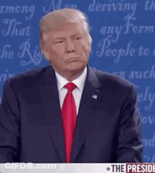 President Donald Trump Wrong Seriously Staring Reaction GIF