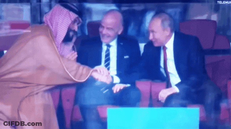 President Vladimir Putin With Two Men GIF