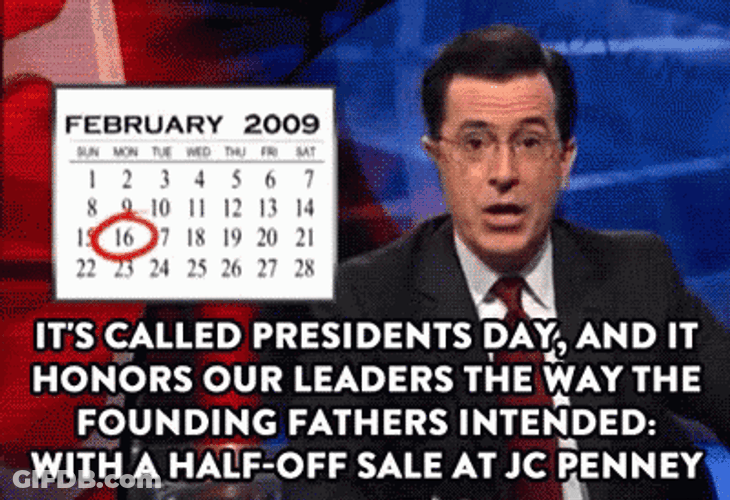 Presidents Day News GIF