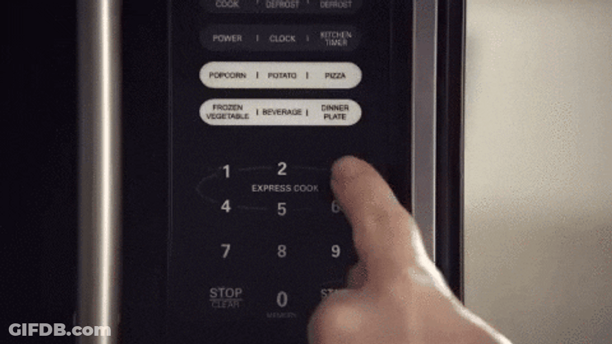 Press Number Microwave Oven GIF