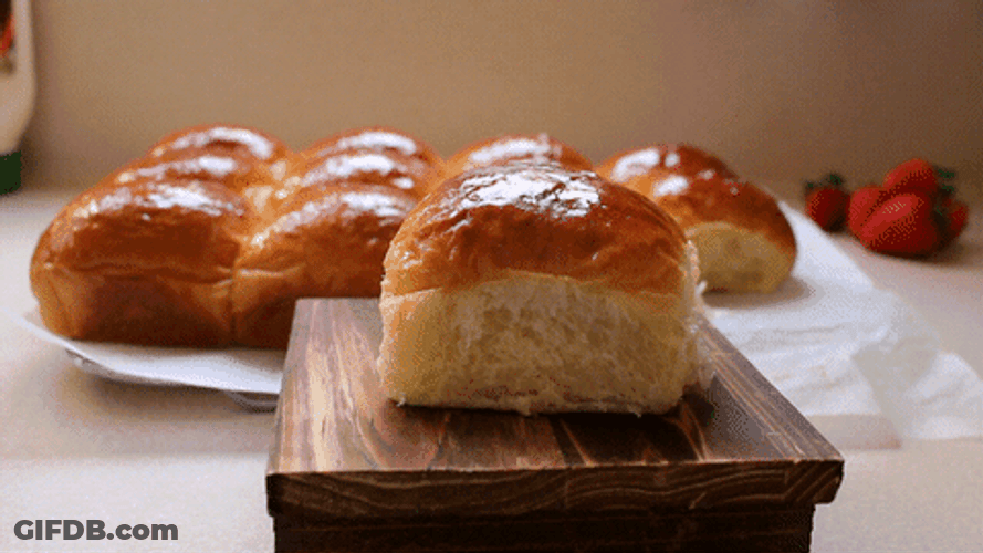 Pressing A Soft Bread GIF