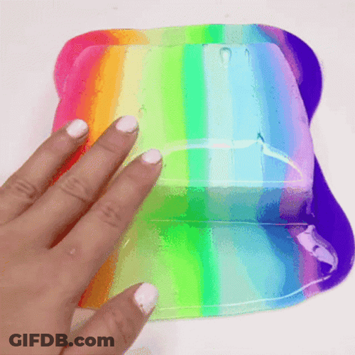 Pressing Deep The Rainbow Slime GIF