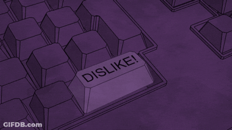 Pressing Dislike Button Repeatedly GIF