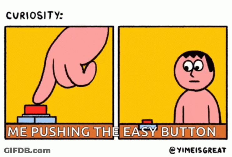 Pressing Easy Button Kicking Meme GIF