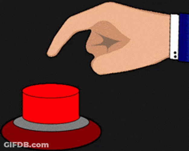Pressing Red Easy Button Fast Animation GIF