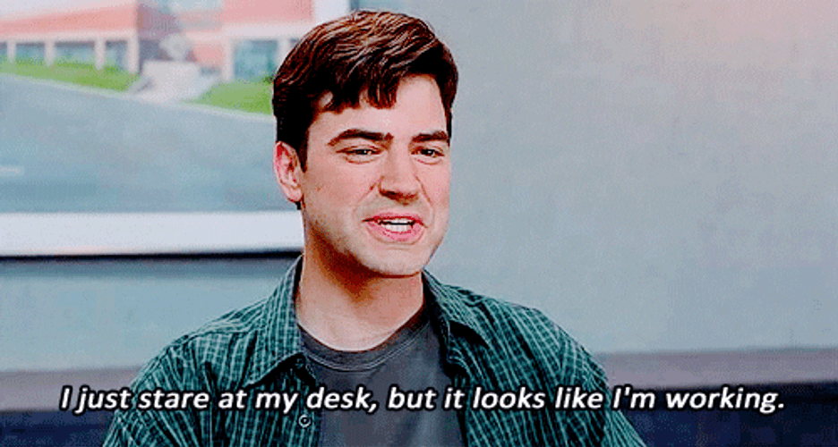 Pretend Work Office Space GIF