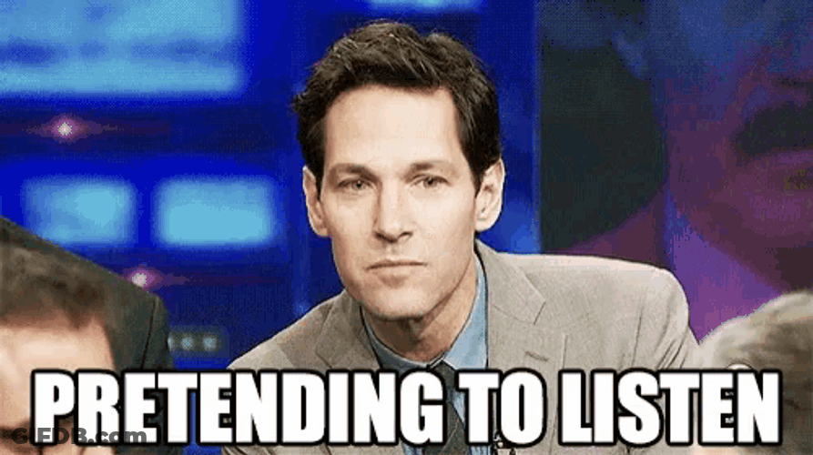 Pretending To Listen GIF