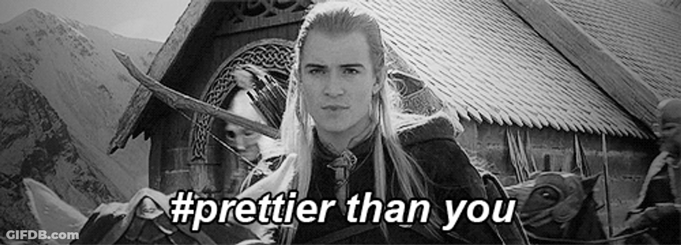 Prettier Than You Legolas GIF
