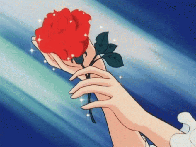 Pretty Anime Rose GIF