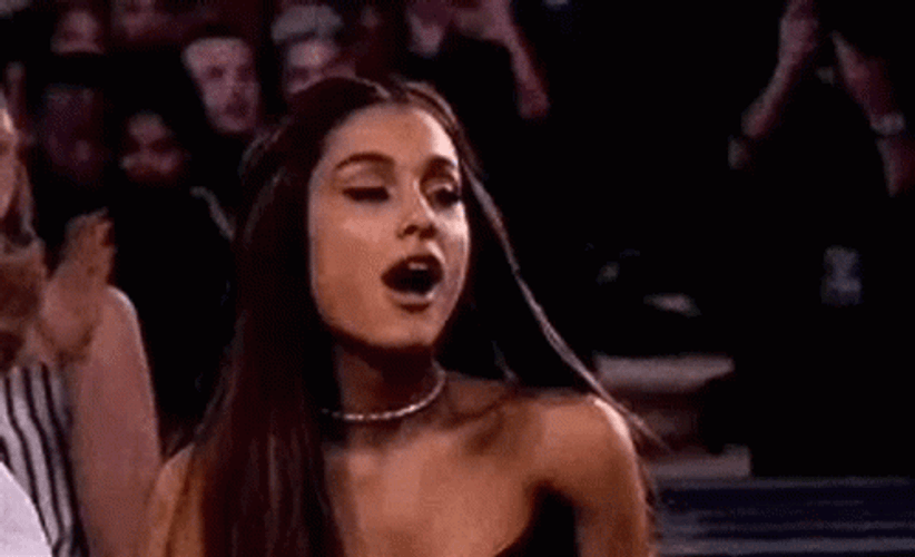 Pretty Ariana Grande Squinting Eyes GIF
