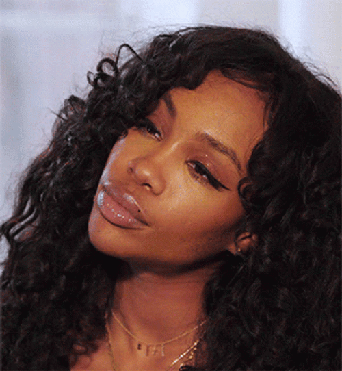 Pretty Black Singer Sza Head Tilt GIF